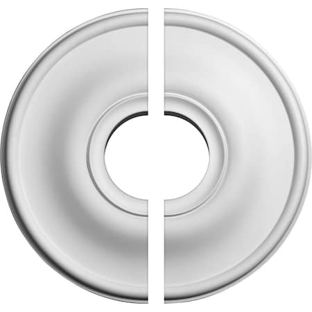 Ekena Millwork Jefferson Ceiling Medallion, Two Piece (Fits Canopies up to 3 1/2"), 11 3/4"OD x 3 1/2"ID x 3/8"P CM12JE2-03500